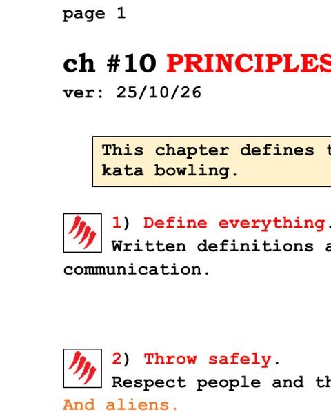 The first principles of kata bowling, from chapter 10