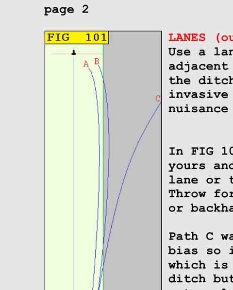 Outbound paths in a lane next to a vacant lane, from chapter 13
